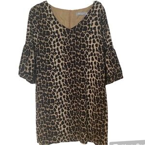 Belongsci Blouse Shirt Wilderkind Animal Print Tunic M